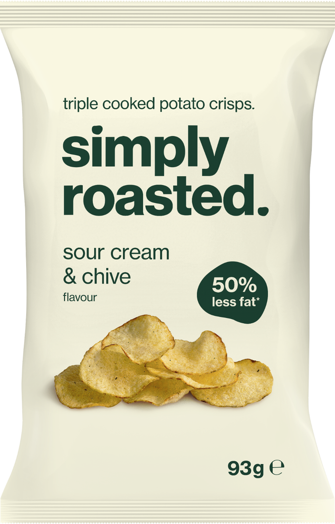 Simply Roasted Sour Cream & Chive Crisps, 93g