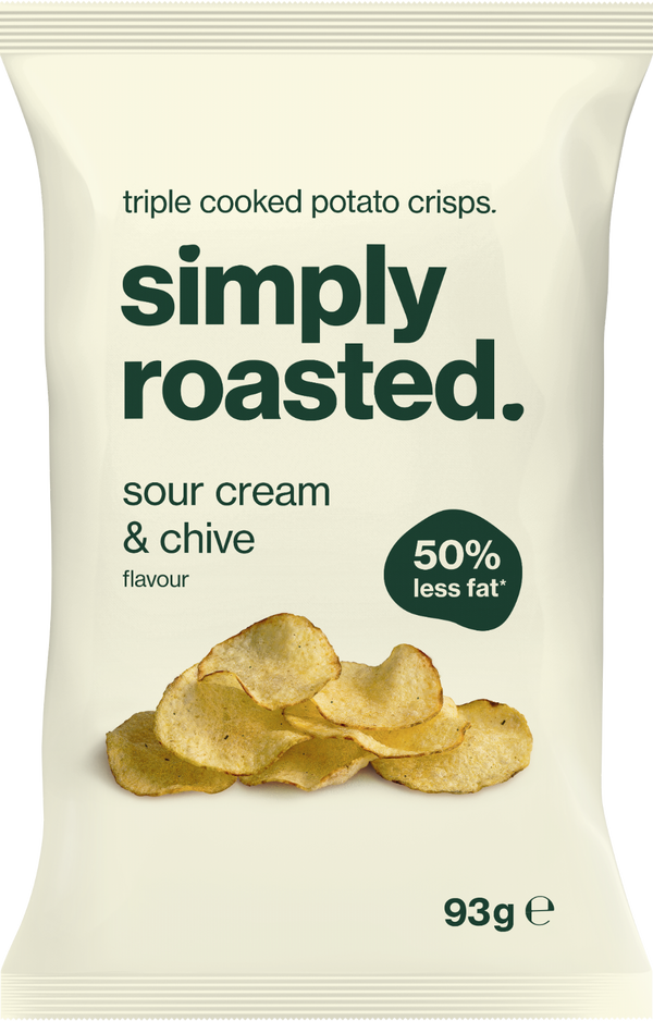 Simply Roasted Sour Cream & Chive Crisps, 93g