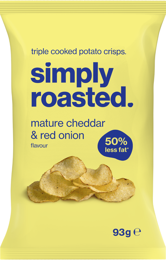 Simply Roasted Mature Cheddar & Red Onion Crisps 93G