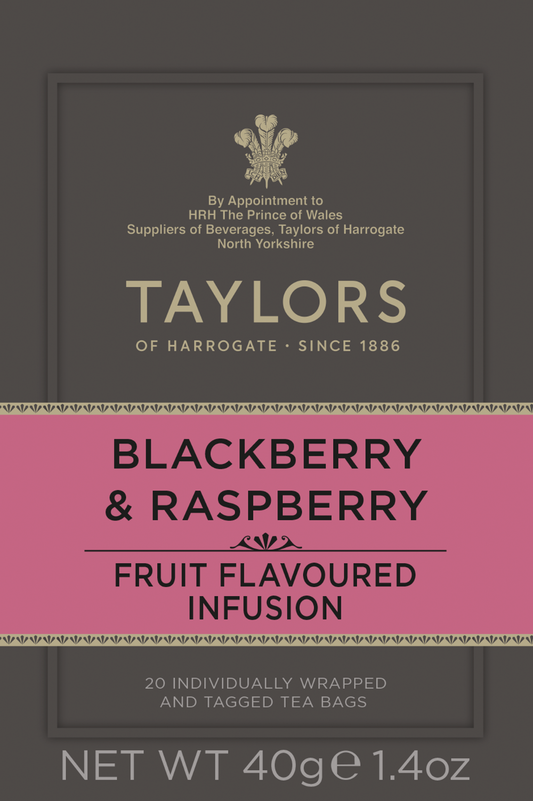 Taylors Of Harrogate Blackberry & Raspberry - 20 Teabags 40G