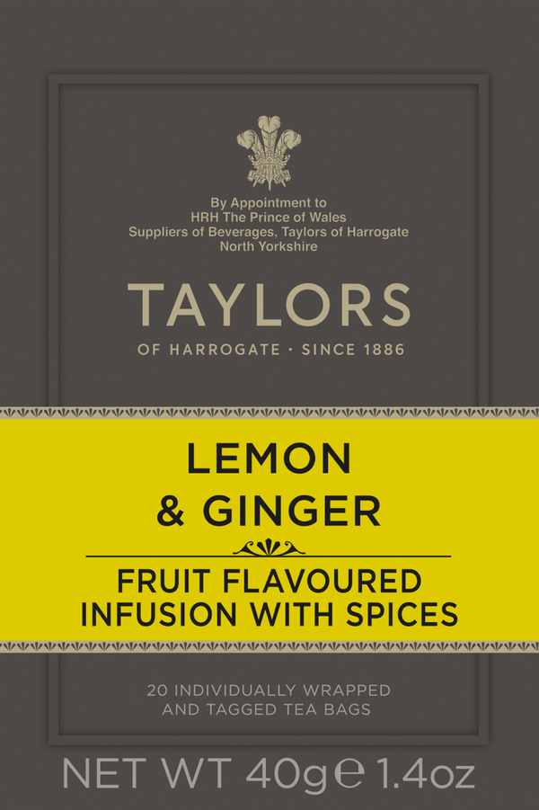 Taylors Of Harrogate 20 Lemon & Ginger Teabags