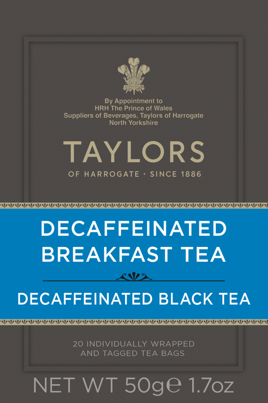 Taylors Of Harrogate Decaffeinated Breakfast Tea - 20 Teabags 50G