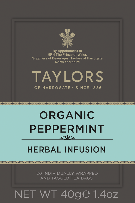 Taylors Of Harrogate Organic Peppermint - 20 Teabags 40G