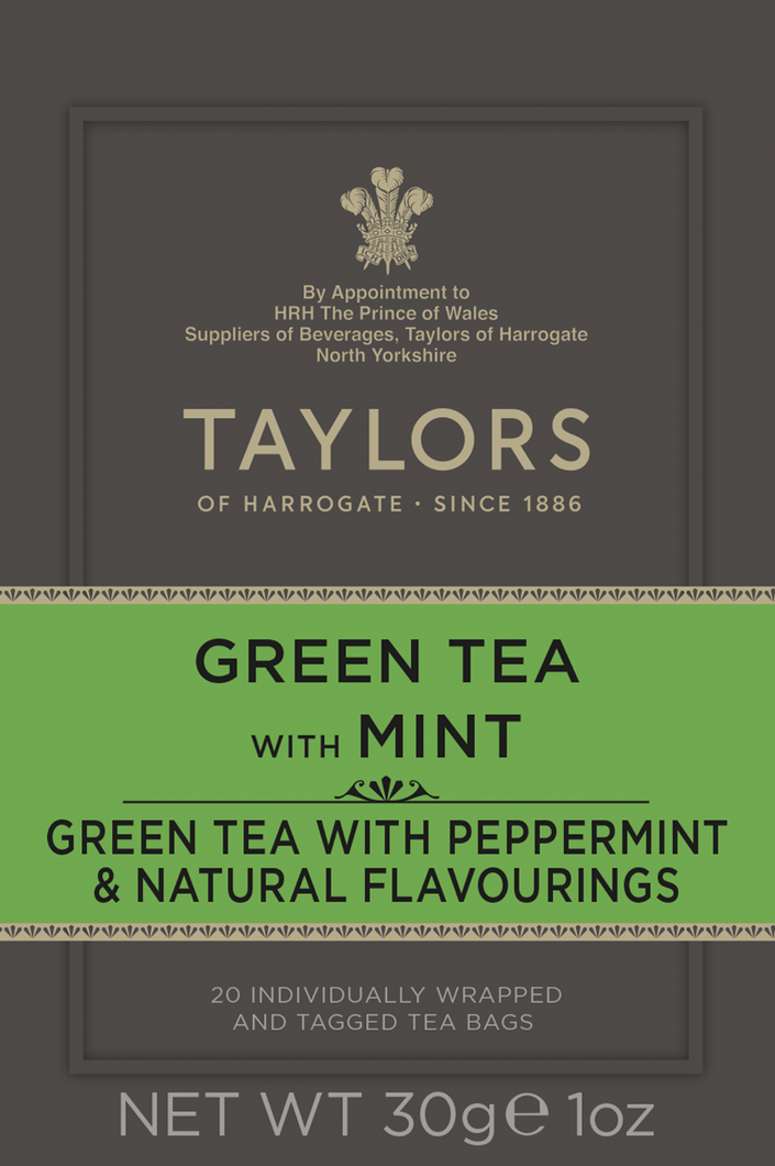 Taylors Of Harrogate Green Tea With Mint, 20 Teabags