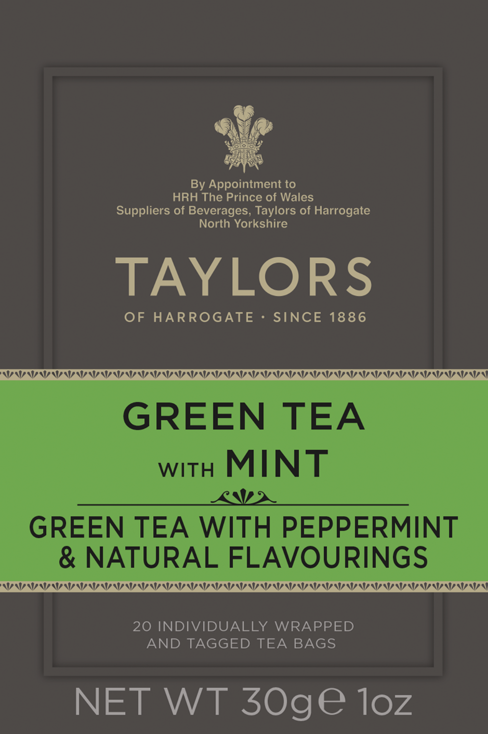 Taylors Of Harrogate Green Tea With Mint - 20 Teabags 30G