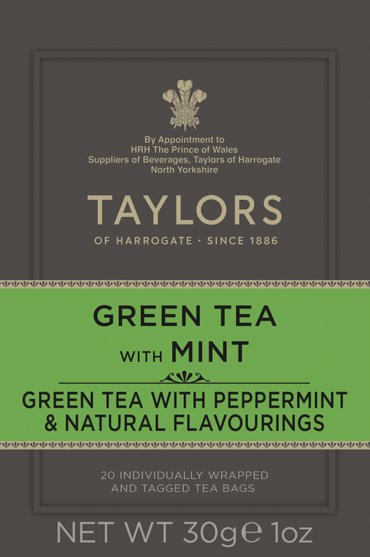 Taylors Of Harrogate Green Tea With Mint - 20 Teabags 30G