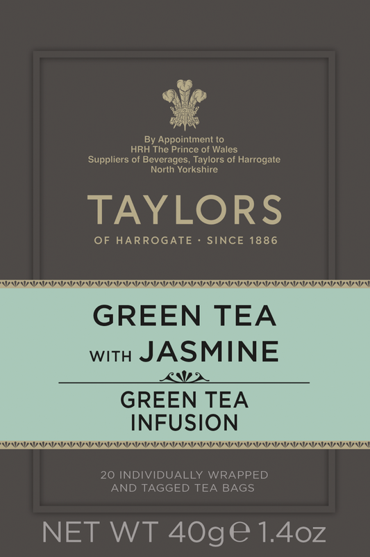 Taylors Of Harrogate Green Tea With Jasmine - 20 Teabags 40G