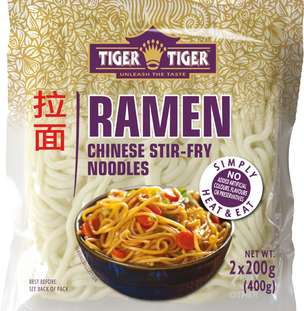 Tiger Tiger Ramen Chinese Stir-Fry Noodles, 200g - 2 Packets