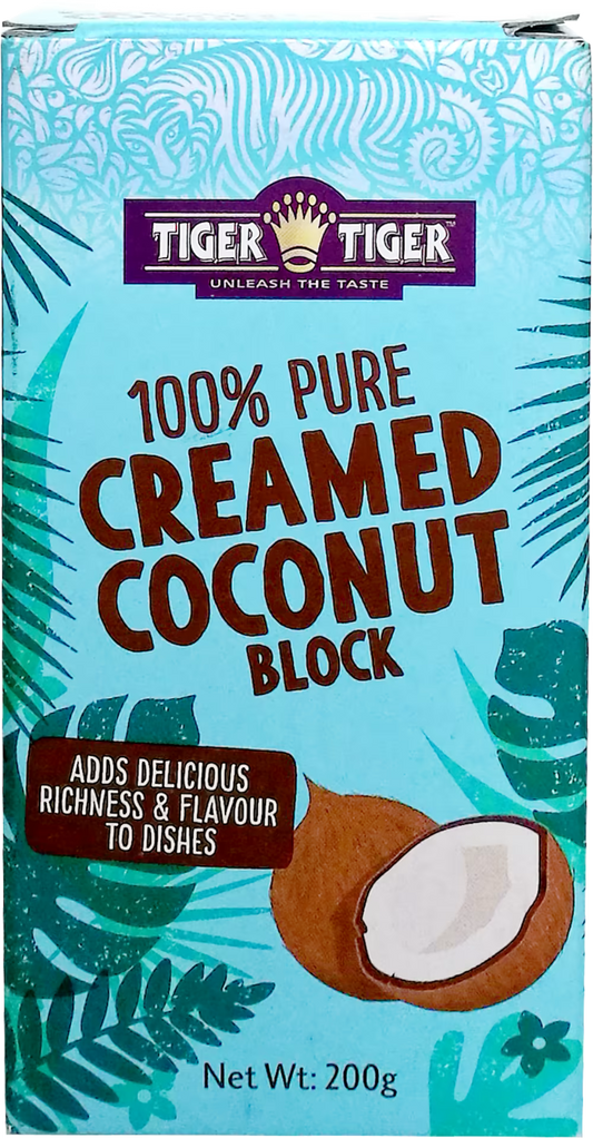Tiger Tiger Creamed Coconut Block, 200g - Case of 40