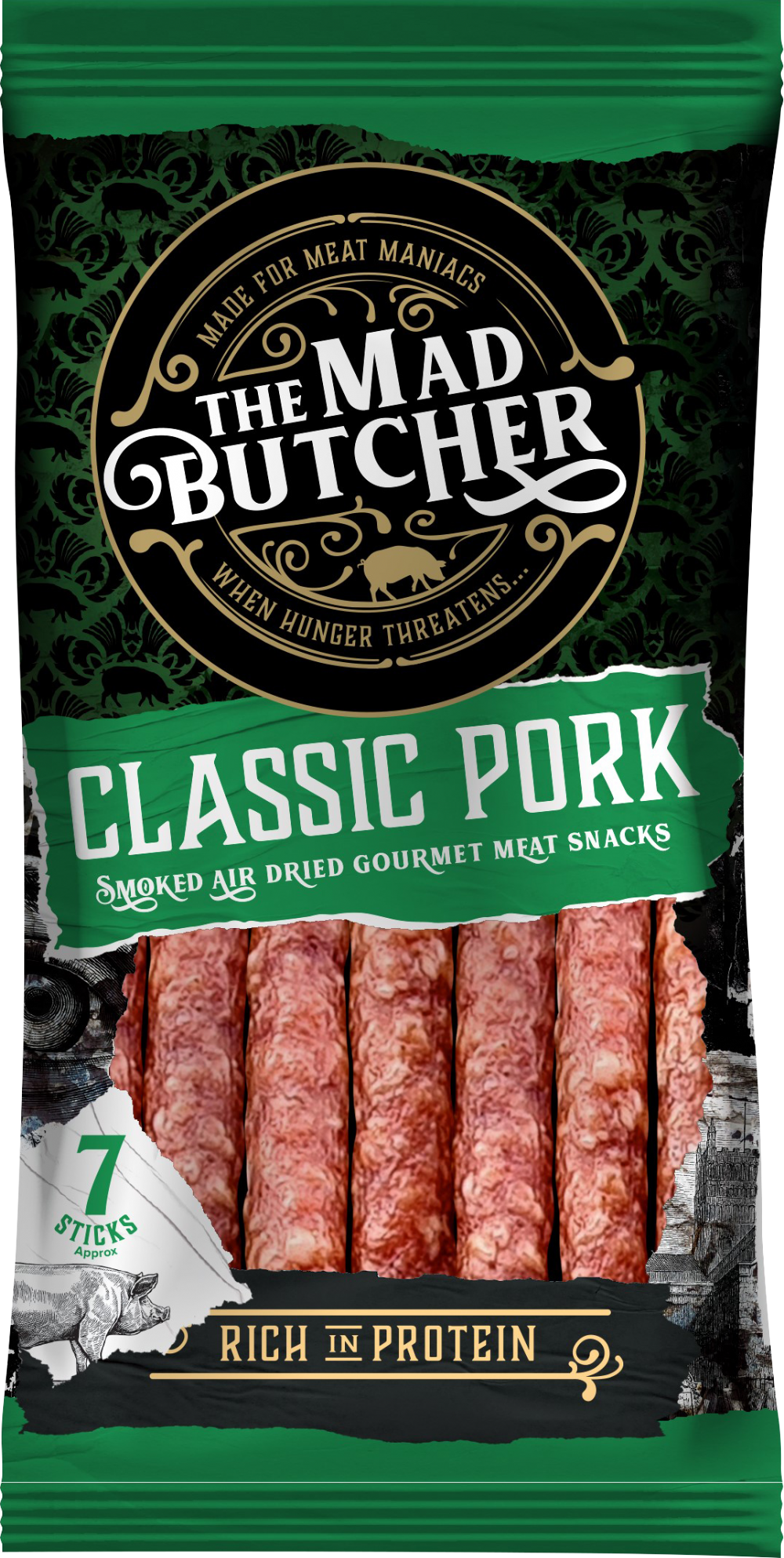 The Mad Butcher Classic Pork Salami Snack 70G