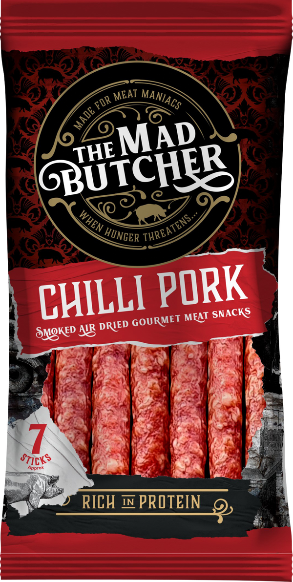 The Mad Butcher Chilli Pork Salami Snack, 70g