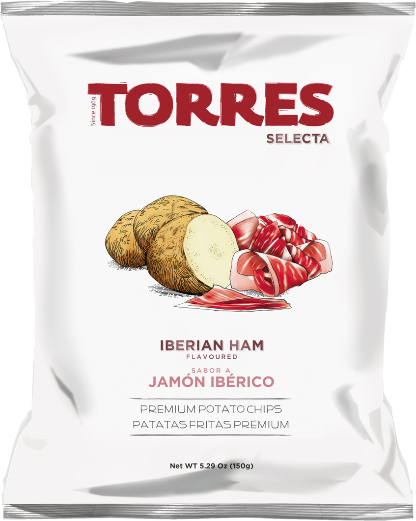 Torres Iberian Ham Flavoured Premium Potato Chips, 150g
