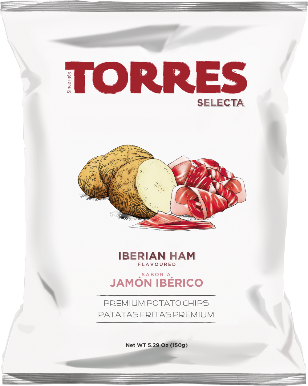 Torres Iberian Ham Flavoured Premium Potato Chips 150G