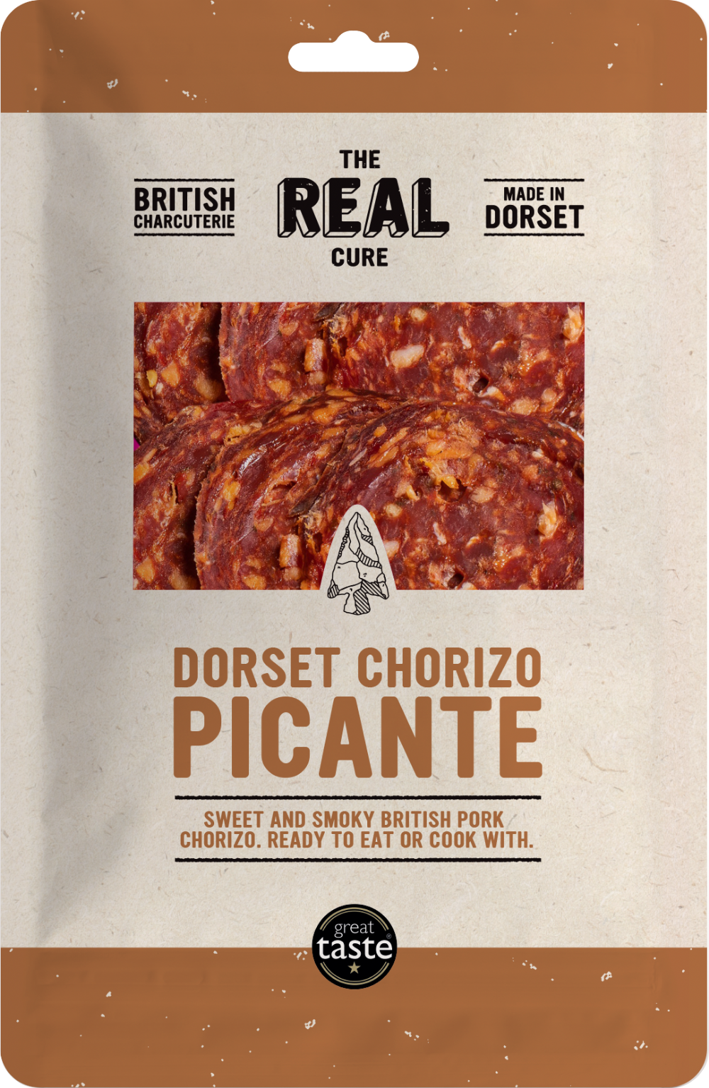 The Real Cure Dorset Chorizo Picante - Sliced 55G