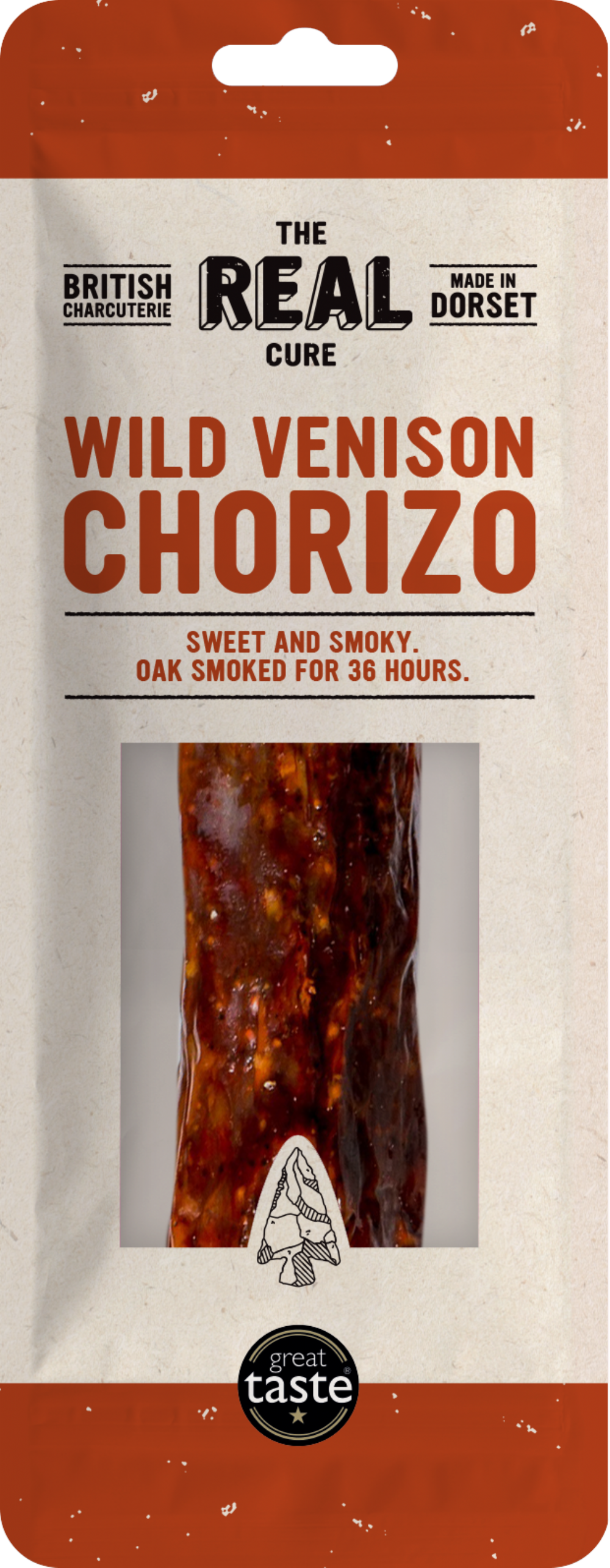The Real Cure Wild Venison Chorizo - Whole 110G