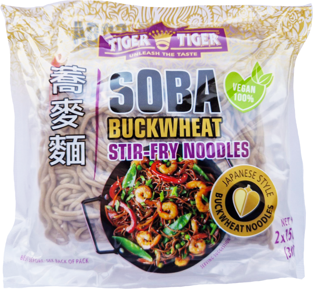 Tiger Tiger Soba Buckwheat Stir-Fry Noodles, 150g - 2 Packets