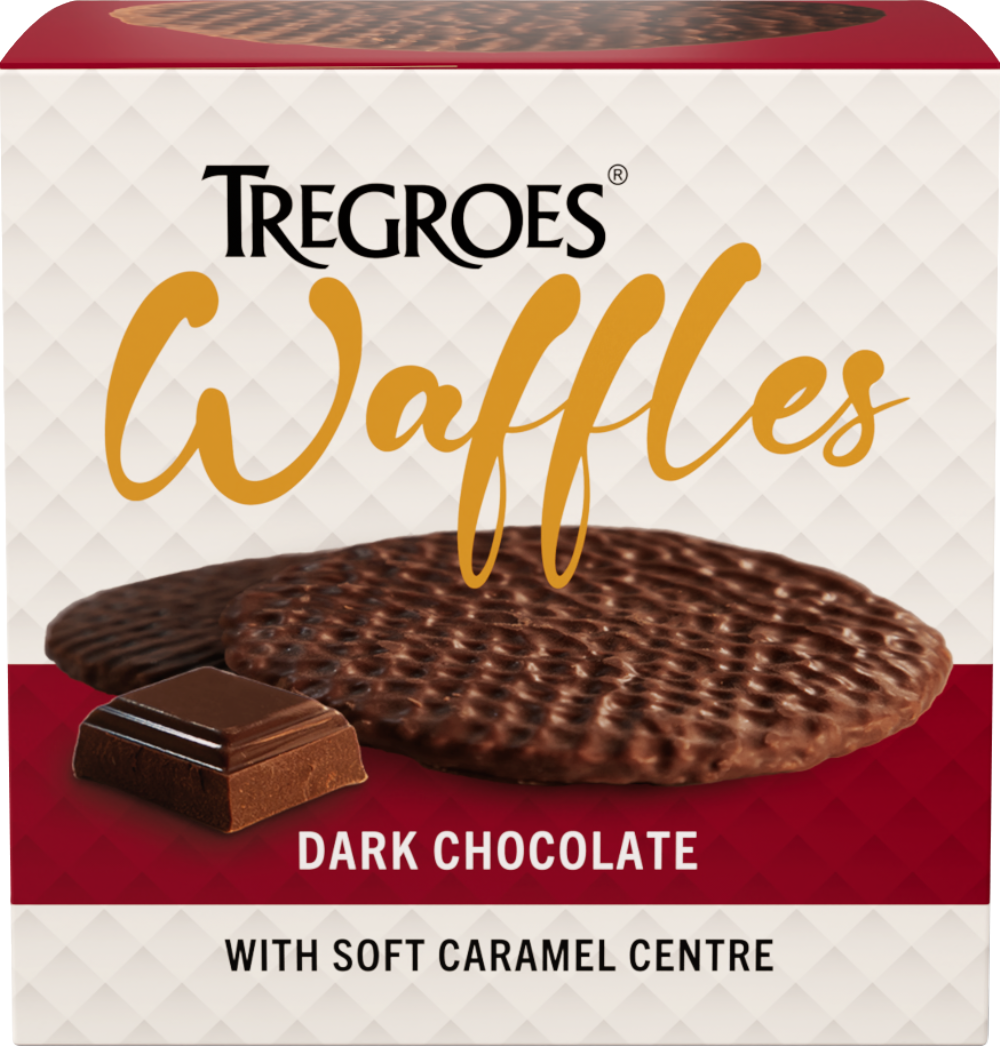 Tregroes Waffles Dark Chocolate Caramel Waffles 270G