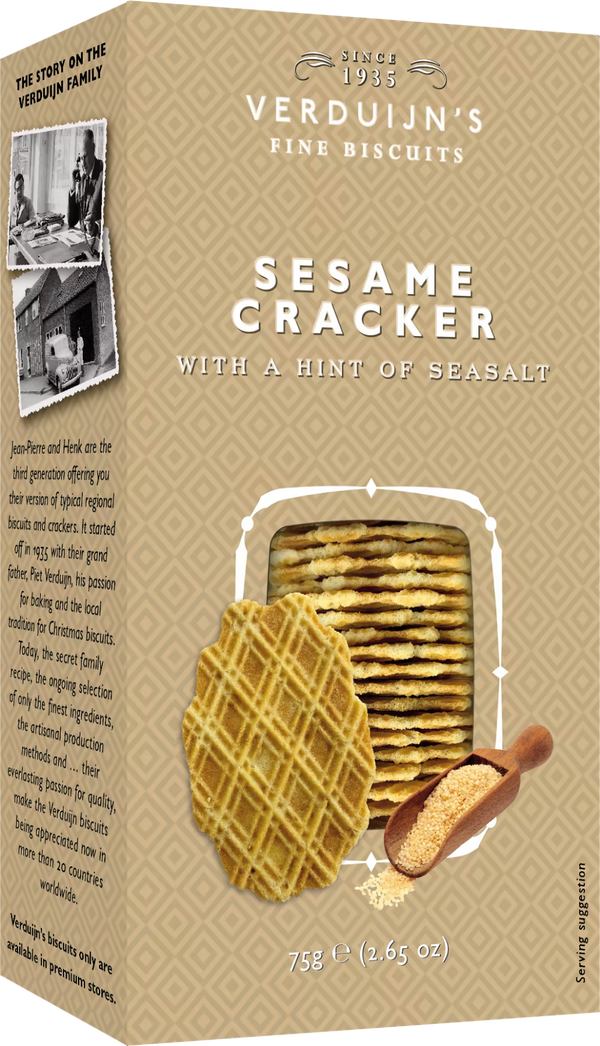 Verduijn's Sesame Crackers With Sea Salt, 75g