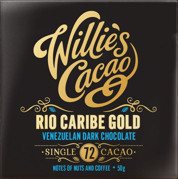 Willie's Cacao Rio Caribe Gold 72 Venezuelan Dark Chocolate, 50g