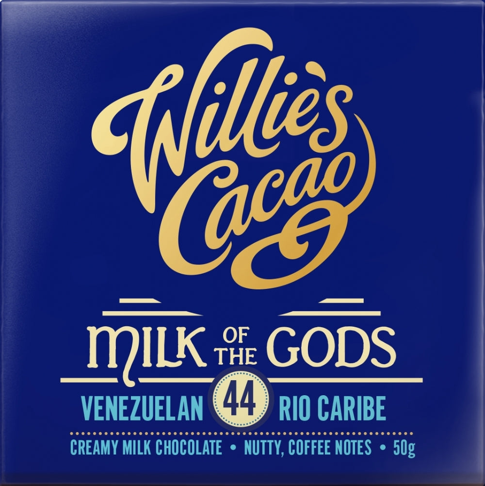 Willie's Cacao Milk Of The Gods Rio Caribe 44 Milk Chocolate, 50g