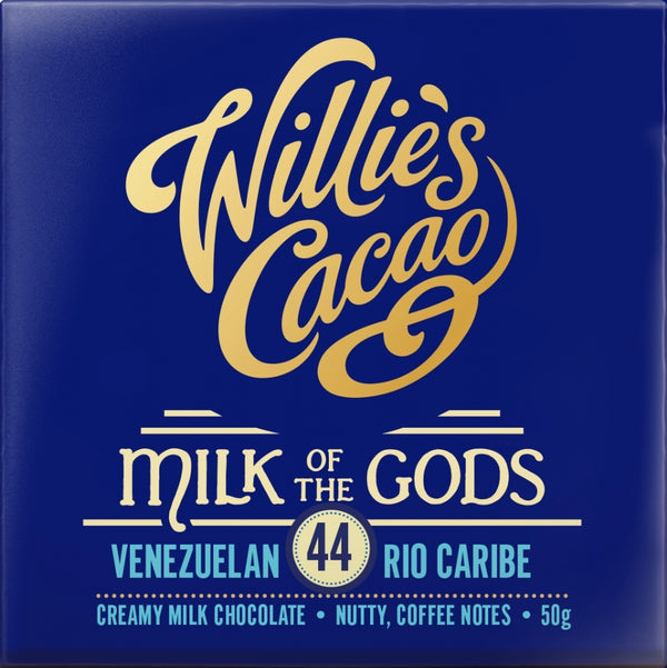 Willie's Cacao Milk Of The Gods Rio Caribe 44 Milk Chocolate, 50g