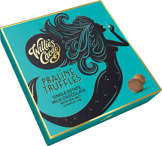 Willie's Cacao Praline Truffles - Milk Chocolate With Sea Salt 110g