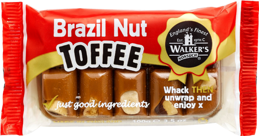 Walker's Nonsuch Brazil Nut Toffee - Bar 100G