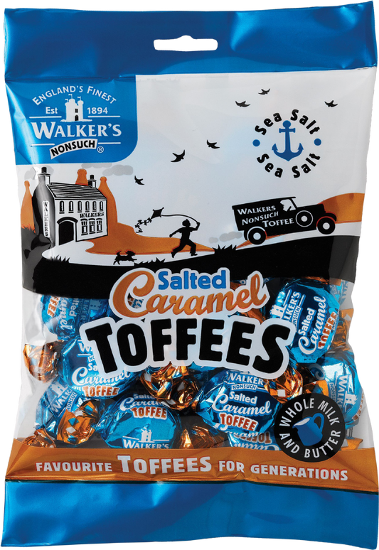 Walker's Nonsuch Salted Caramel Toffees - Bag 150G