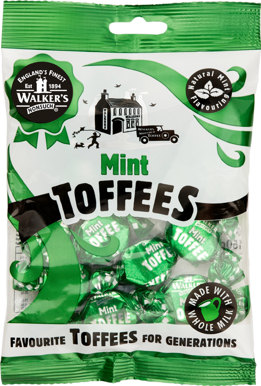 Walker's Nonsuch Mint Toffees - Bag 150G