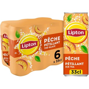 Lipton Sparkling Ice Tea Peach Cans 6x33cl