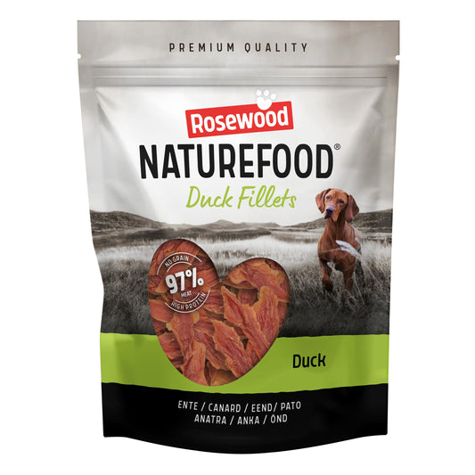 Naturefood Duck Fillets Dog Treats, Premium Quality, Gluten Free, Natural Ingredients, 97% Duck, 1kg