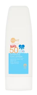 Solait Kids SPF 50 Sensitive Sun Lotion, Fragrance Free, Water Resistant, for All Skin Types