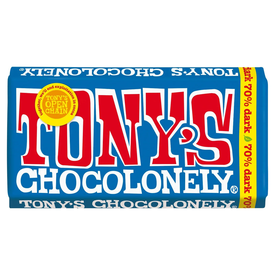 Tony's Chocolonely 70% Dark Chocolate, 180g
