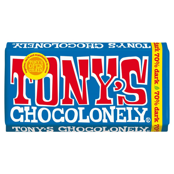 Tony's Chocolonely 70% Dark Chocolate, 180g