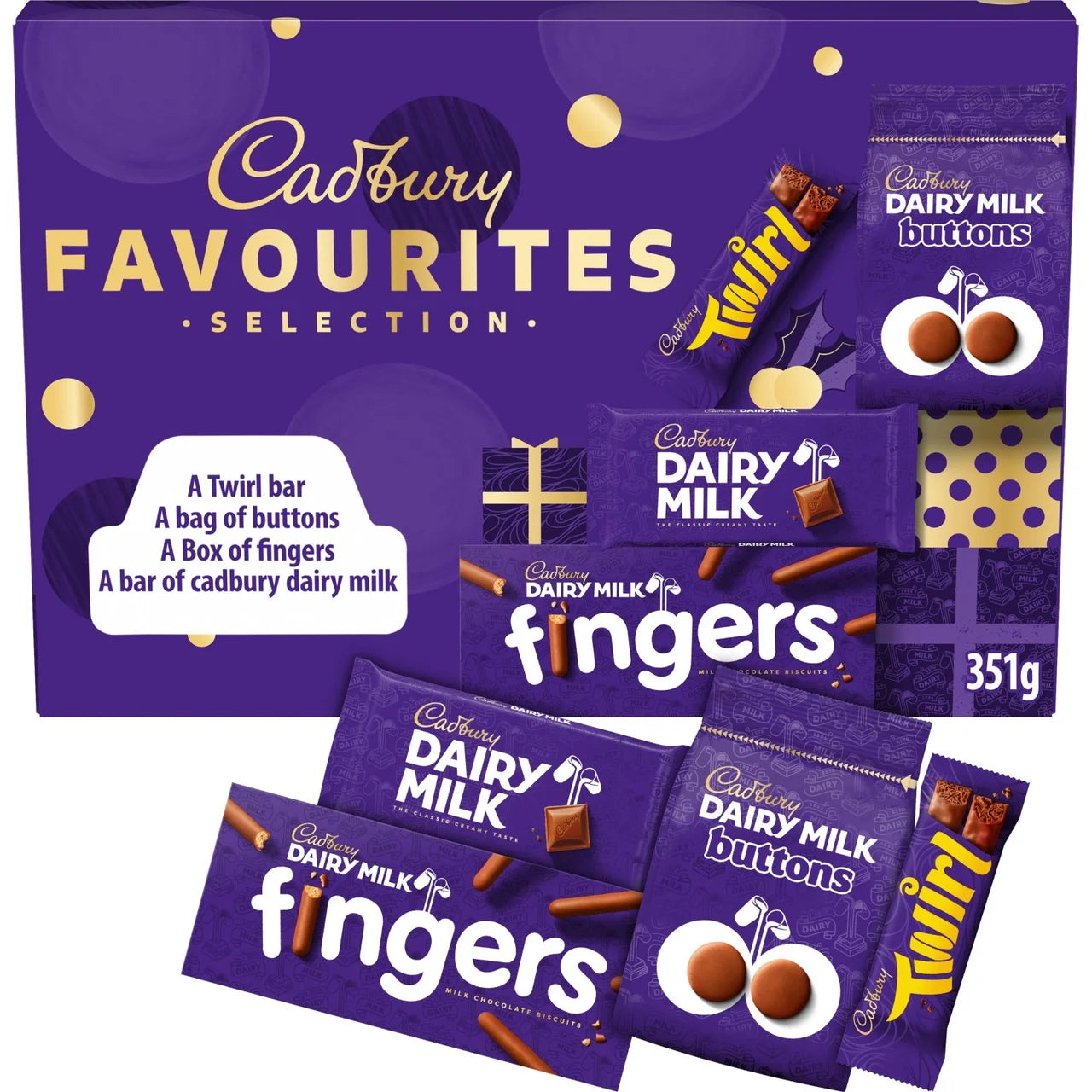 Cadbury Favourites Chocolate Selection Box - 351g