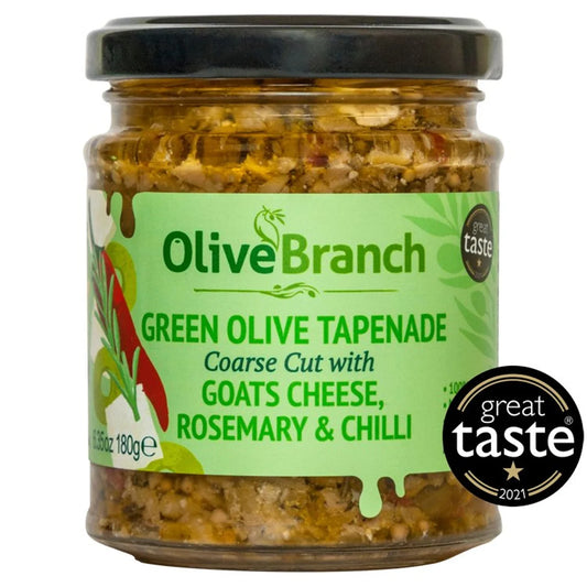 Olive Branch Tapenade with Goat's Cheese, Rosemary & Chilli, 180g