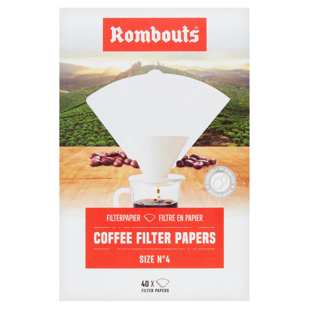 Rombouts 40 Coffee Filter Papers Size No. 4