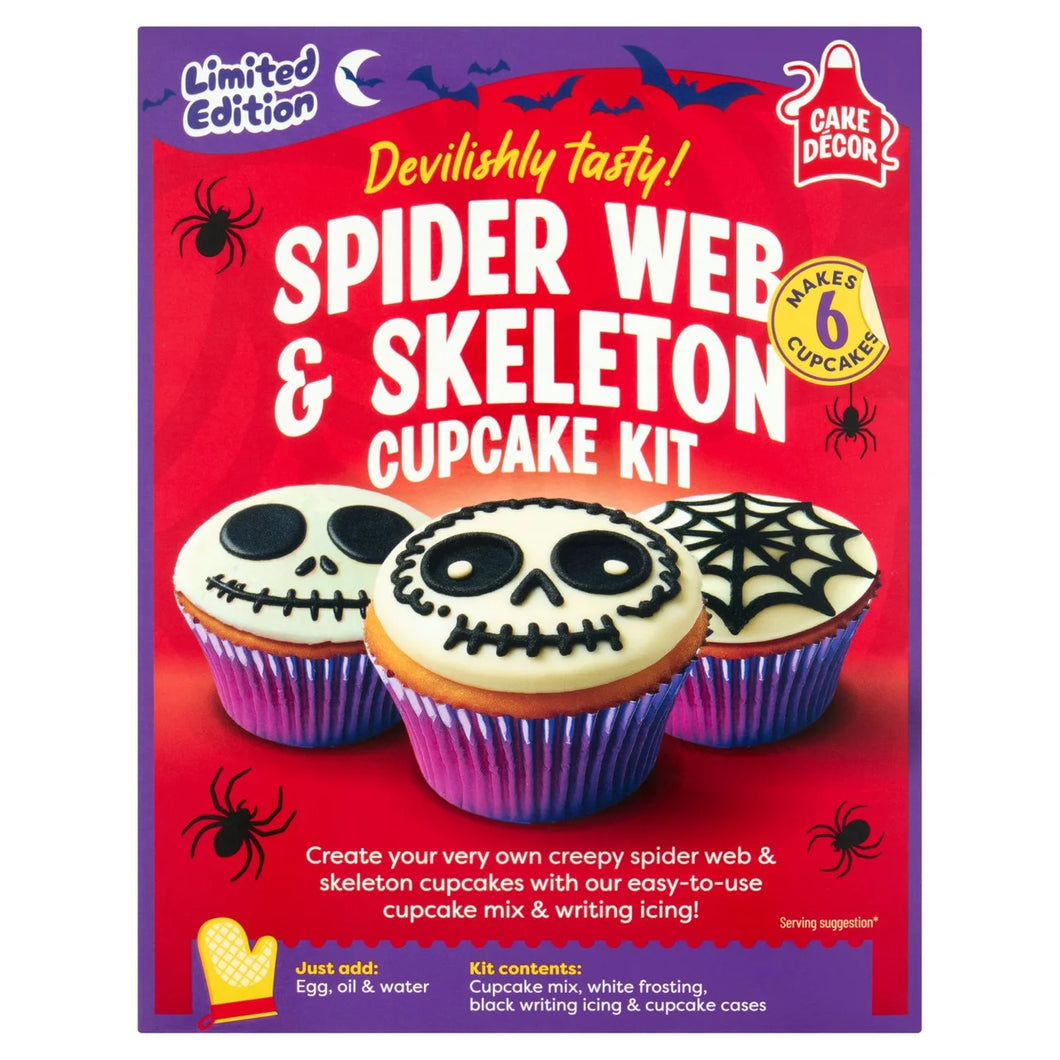 Cake Decor Spider Web Cupcake Kit, Making 6 cupcakes