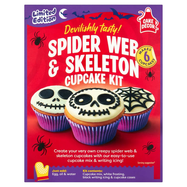 Cake Decor Spider Web Cupcake Kit, Making 6 cupcakes
