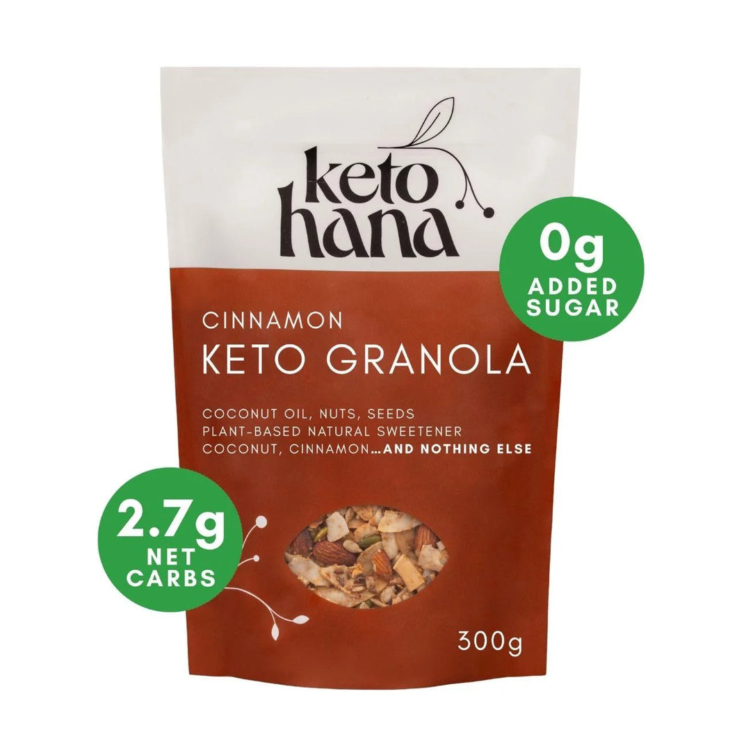 Keto Hana Cinnamon Low Sugar Granola 300g
