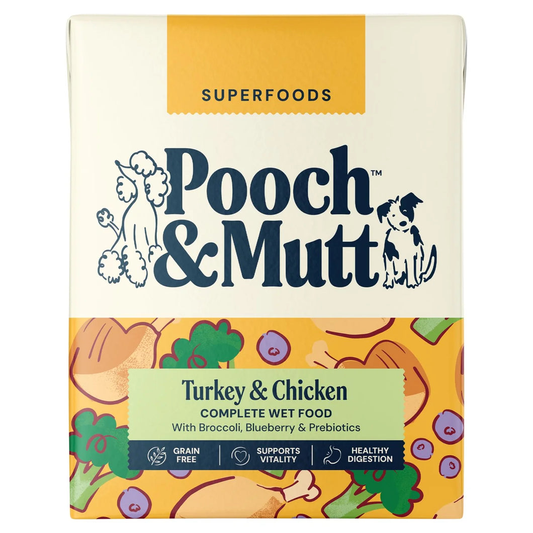 Pooch & Mutt Turkey & Chicken Wet Dog Food 375g