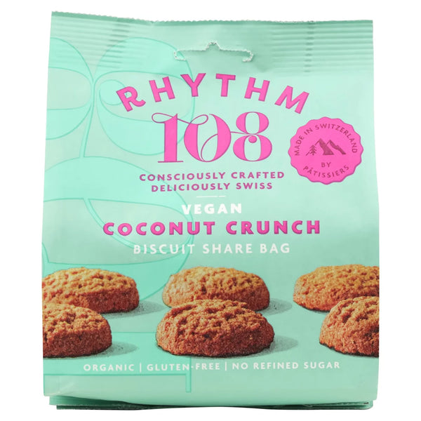 Rhythm 108 Swiss Vegan Coconut Crunch Biscuit Share Bag, 135g