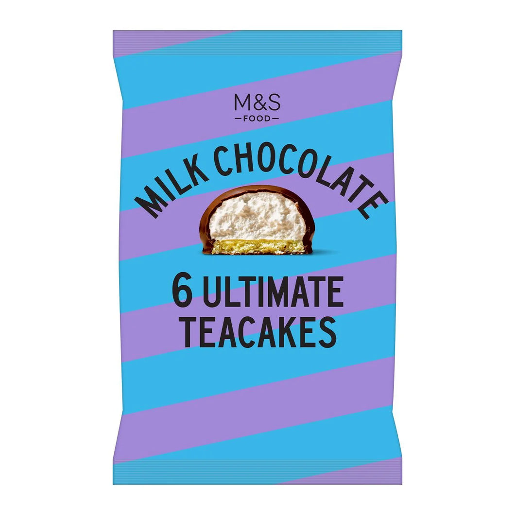 M&S 6 Ultimate Milk Chocolate Teacakes, 180g
