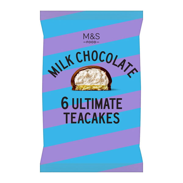 M&S 6 Ultimate Milk Chocolate Teacakes, 180g