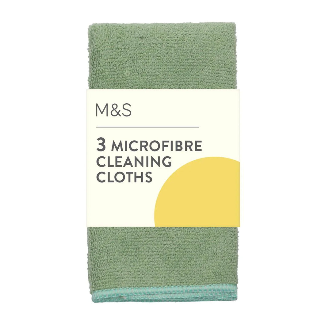 M&S Microfibre Cleaning Cloths - 3 per pack
