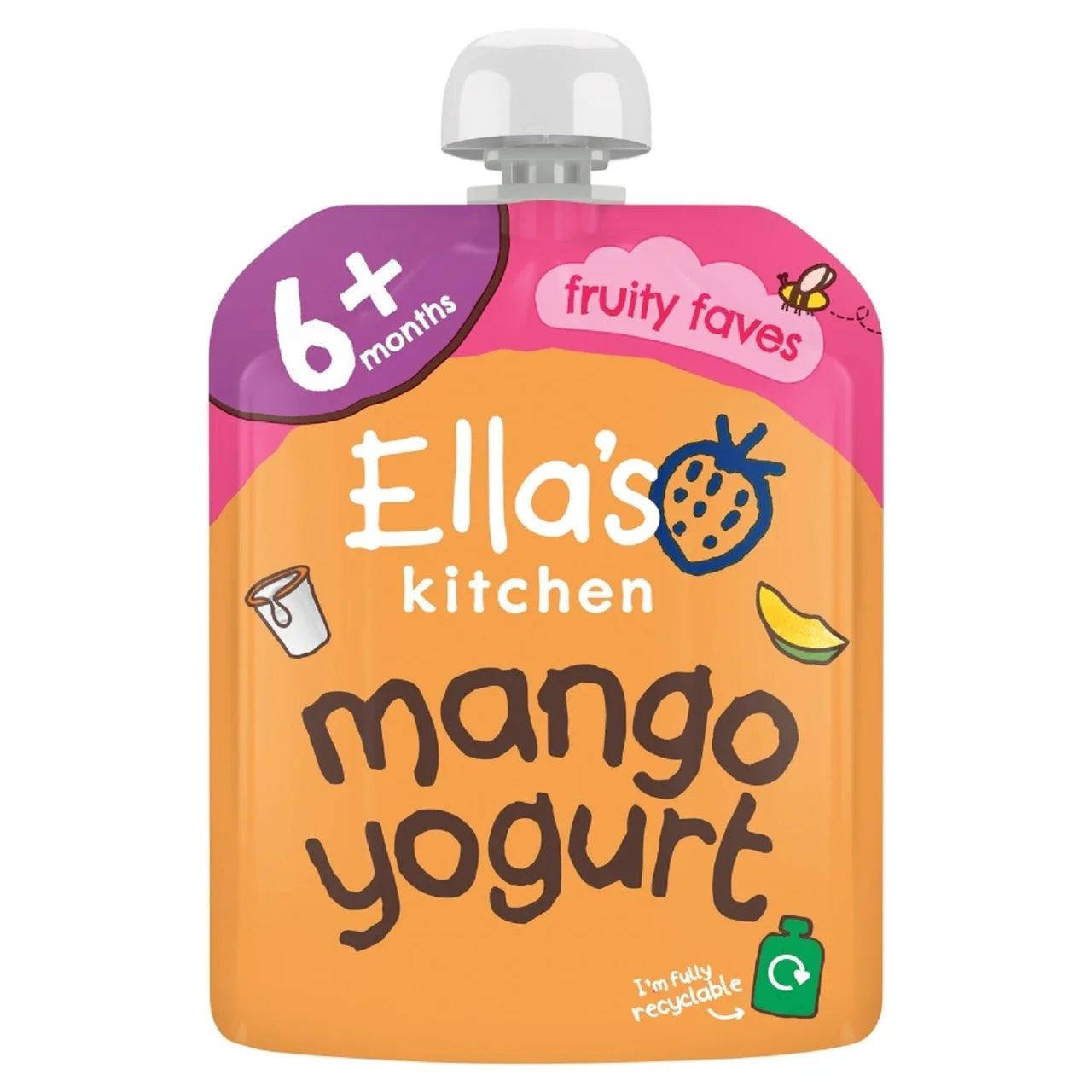 Ella's Kitchen Organic Mango Yummy Yoghurt Greek Style 6mth+ (90g)