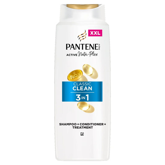 Pantene 3 In 1 Classic Clean Shampoo, 600Ml