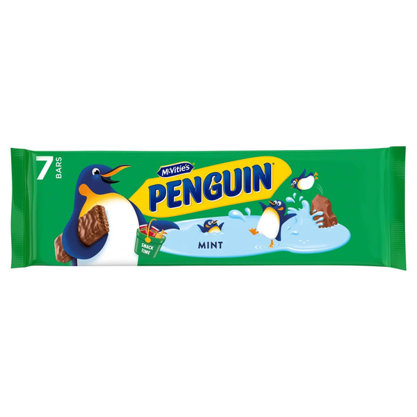 McVitie's Mint Penguin Biscuit Bar, 7x24.6g