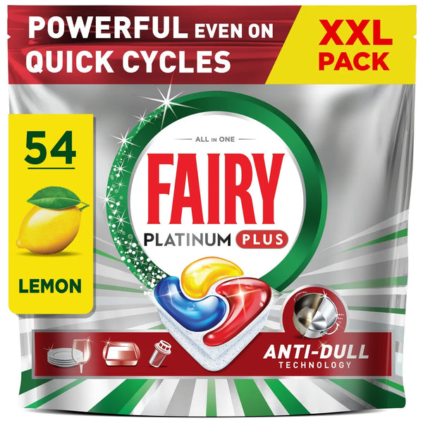 Fairy Platinum Plus Lemon Dishwasher Tablets 54 Tablets