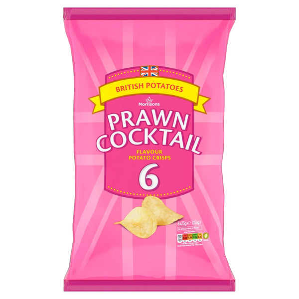 Morrisons Prawn Cocktail Flavour Crisps, 6x25g